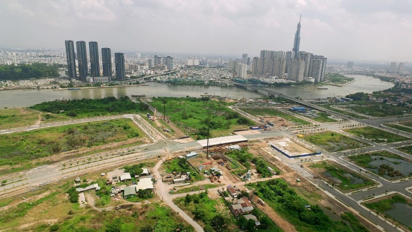 khu đất phân lô nhìn từ trên cao minh họa cho Luật Đất đai sửa đổi
