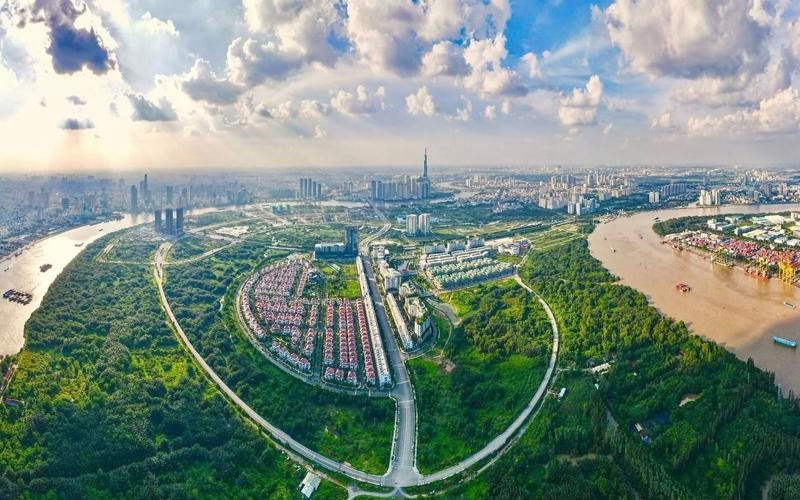 H&igrave;nh ảnh một g&oacute;c TP.HCM nh&igrave;n từ tr&ecirc;n cao