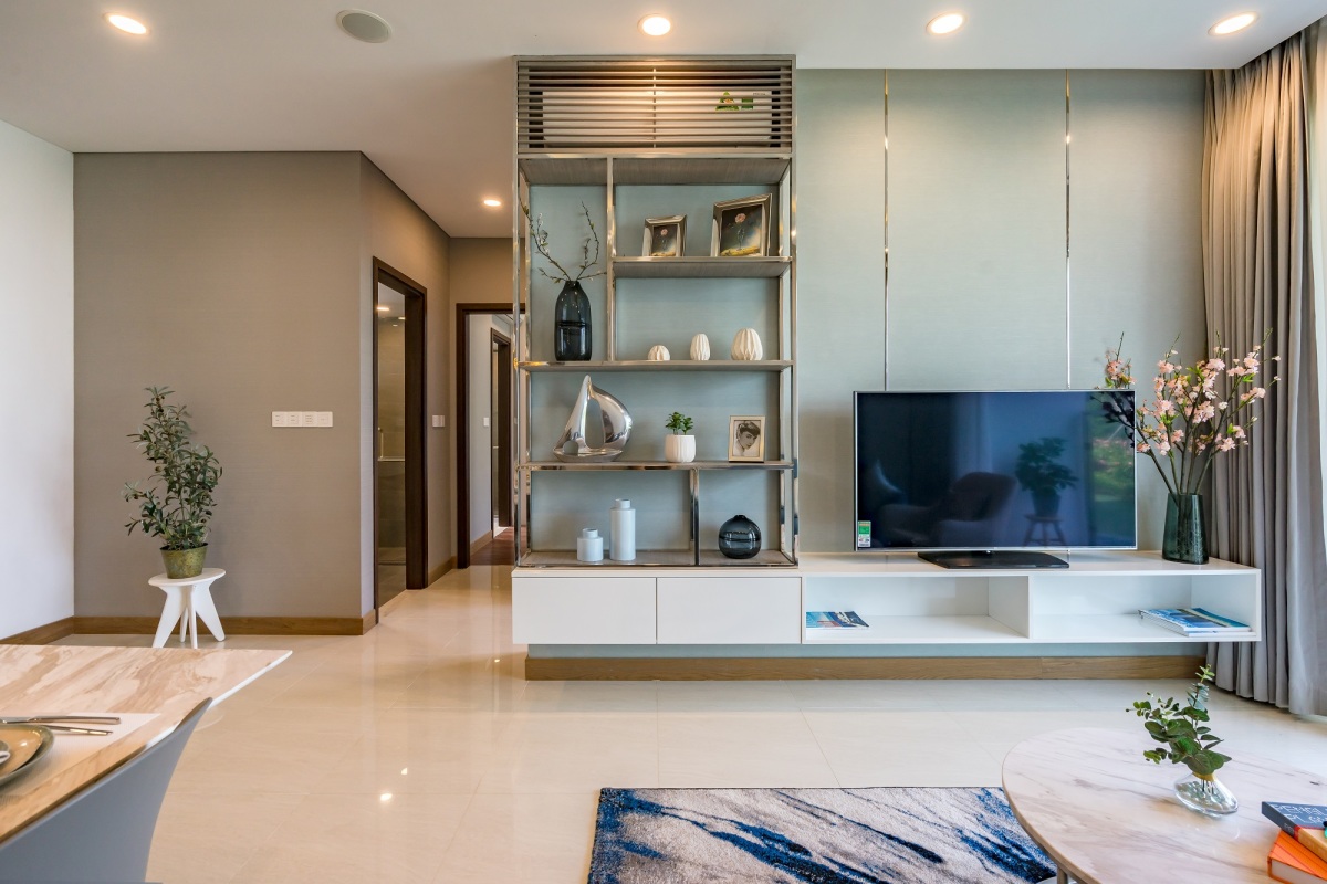 phòng khách căn hộ One Verandah