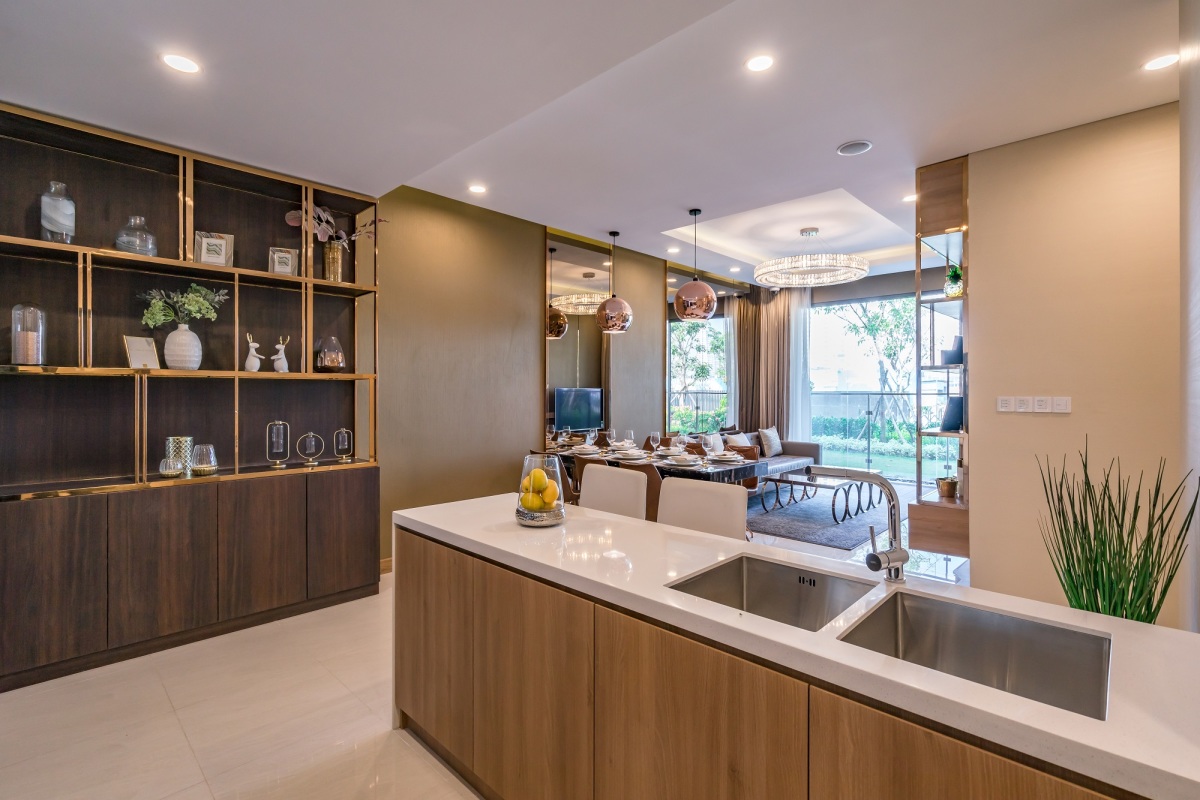 khu vực bếp nhà mẫu One Verandah