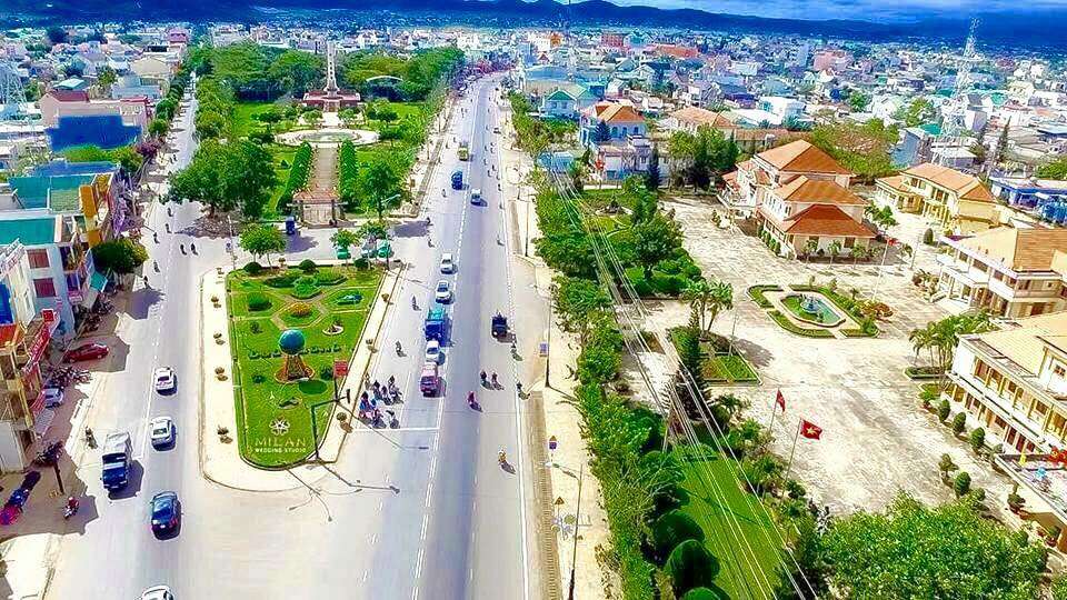 Một g&oacute;c huyện Đức Trọng, tỉnh L&acirc;m Đồng nh&igrave;n từ tr&ecirc;n cao