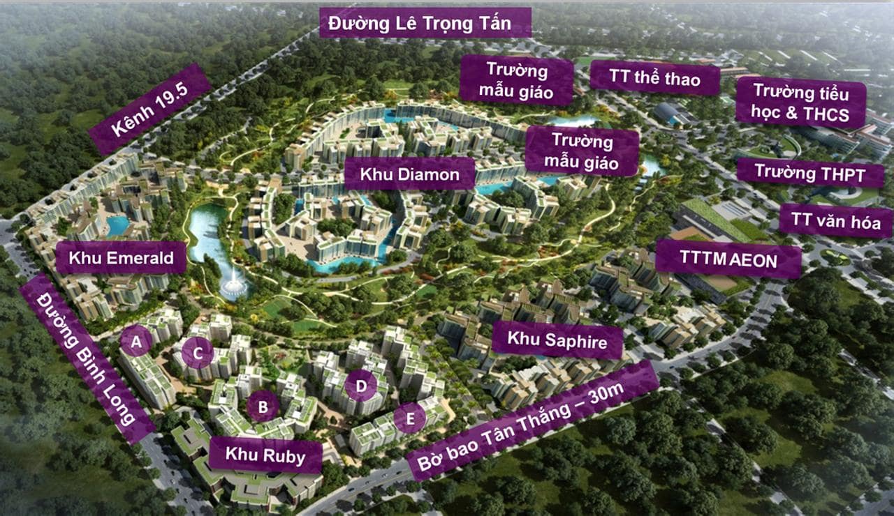 Vị trí Emerald Celadon City
