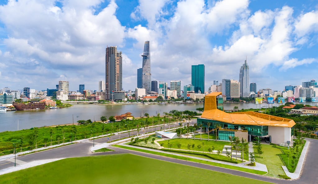 Nhà mẫu Empire City Thủ Thiêm được đánh giá là căn hộ kiểu mẫu theo phong cách thiết kế nội thất hiện đại.