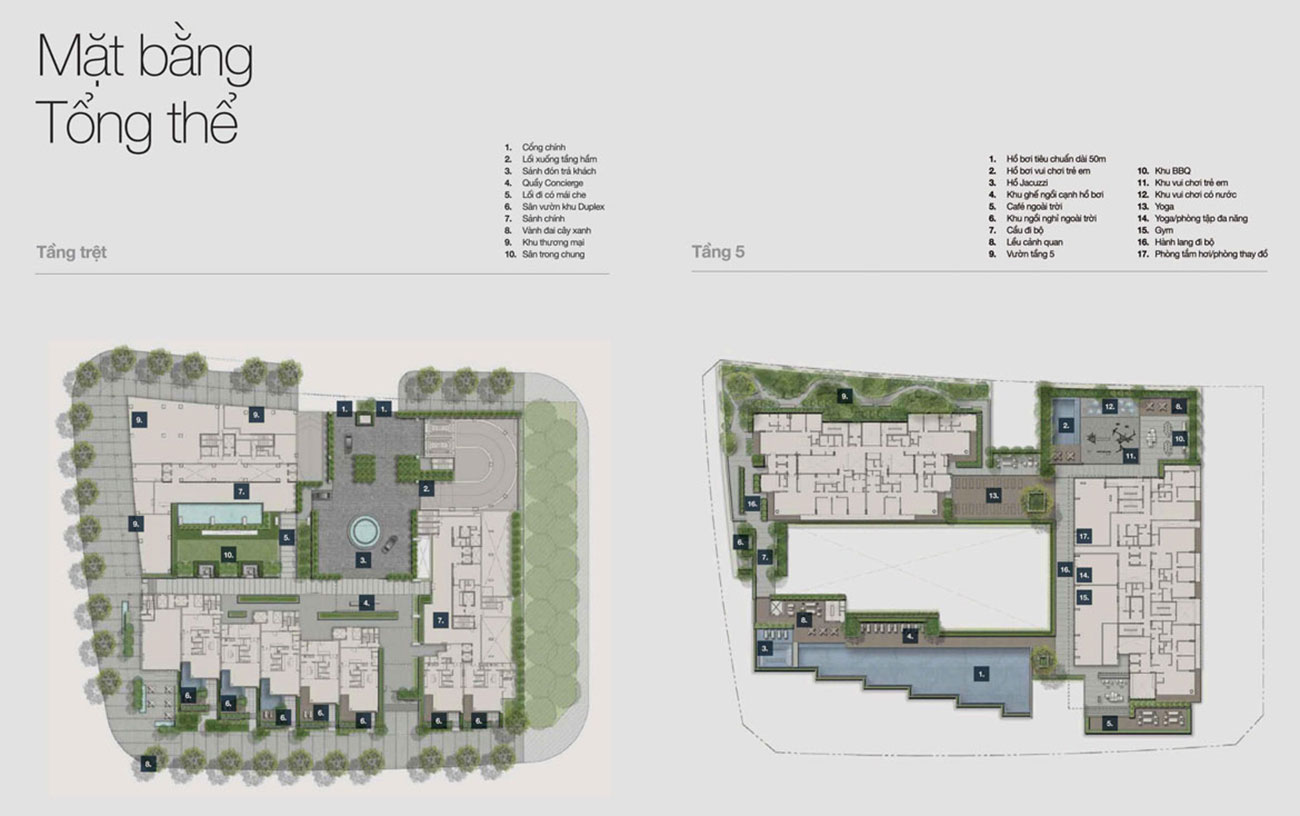 Mặt bằng tổng thể tòa Tilia Residences dự án Empire City