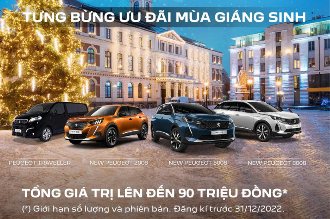 Peugeot tung ưu đ&atilde;i d&agrave;nh cho kh&aacute;ch h&agrave;ng mua xe th&aacute;ng cuối năm