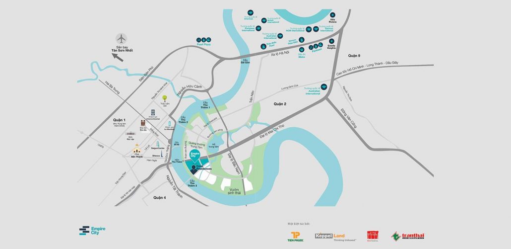vị trí nhà m&acirc;̃u empire City Thủ Thi&ecirc;m