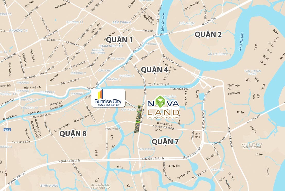 Vị trí, địa chỉ Sunrise City Quận 7, TP.HCM trên bản đồ