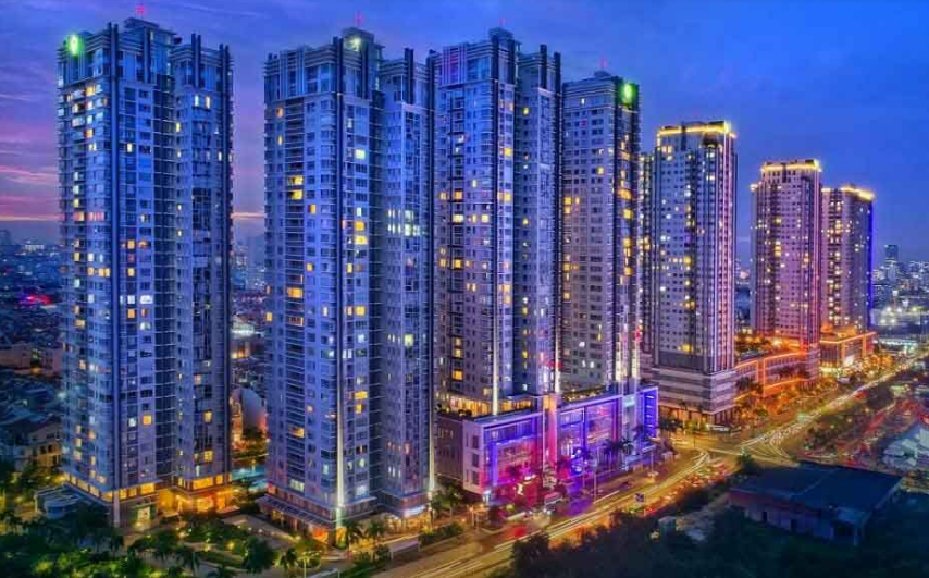thực tế dự án Sunrise City về đêm