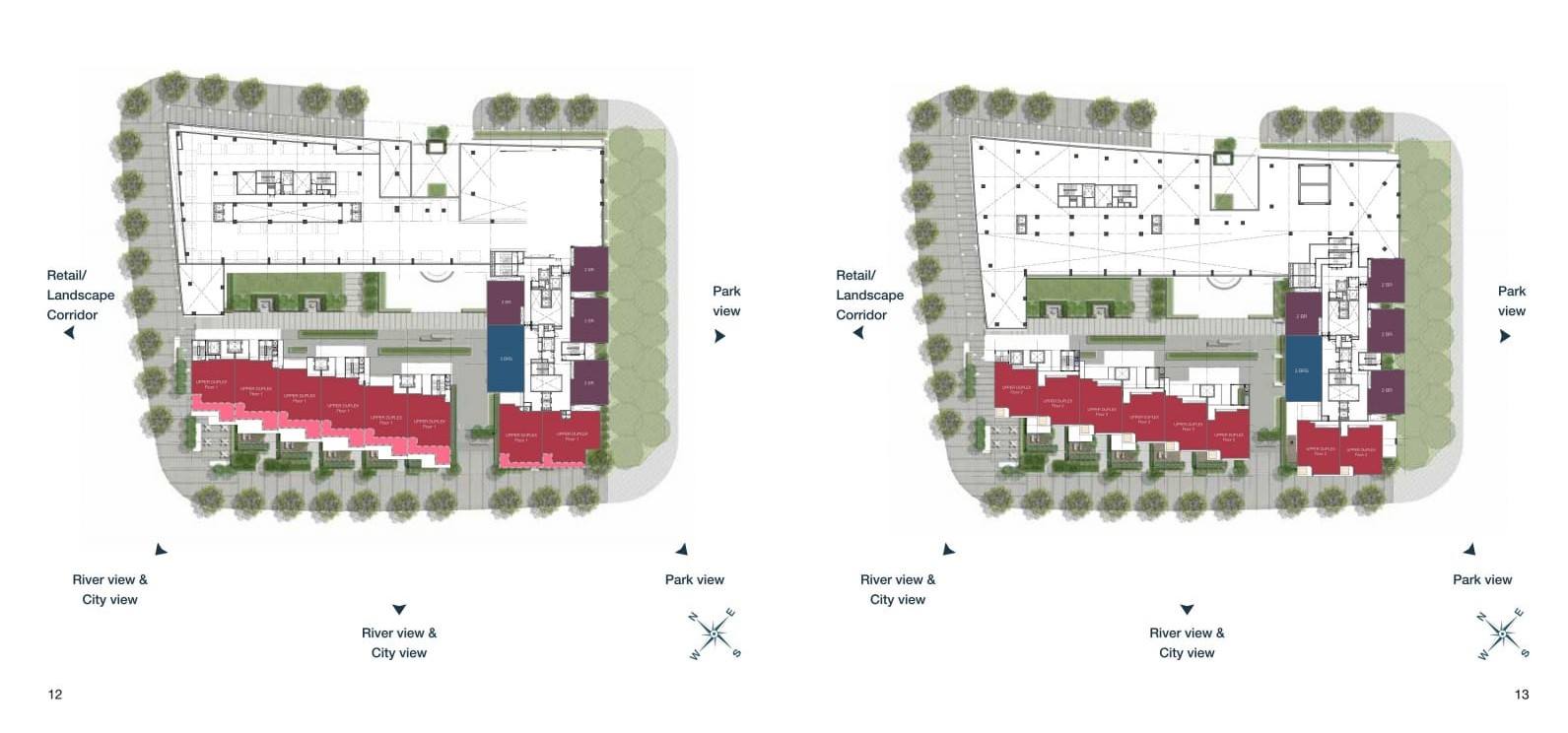 Mặt bằng tầng 3, 4 Cove Residence