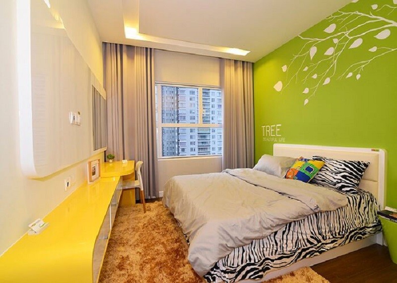 phòng ngủ sunrise city mang phong cách trẻ trung