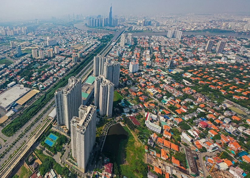 Một góc TP.HCM nhìn từ trên cao