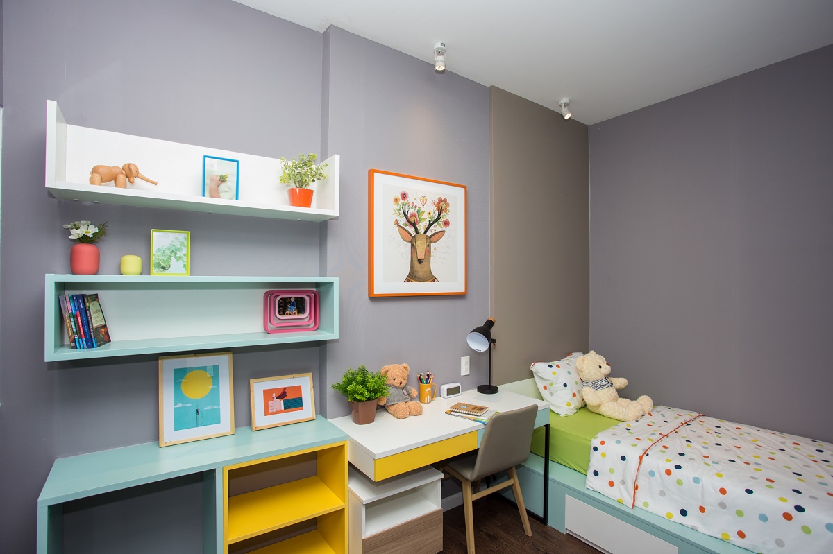 nhà mẫu phòng ngủ căn 56m2 Mizuki Park