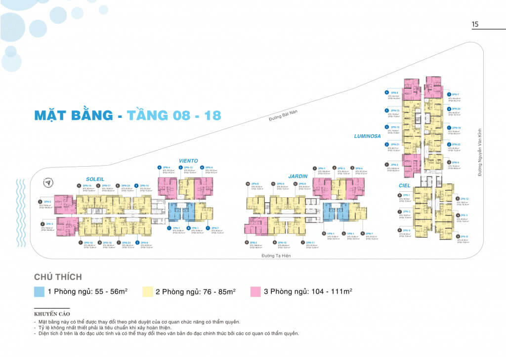 Mặt bằng tầng 08-18