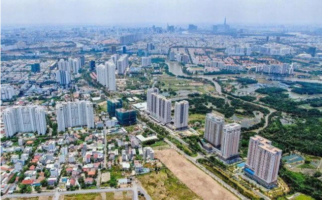 Một g&oacute;c TP.HCM nh&igrave;n từ tr&ecirc;n cao