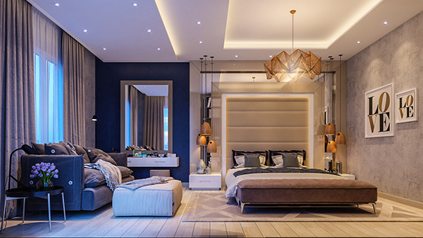Thiết kế nội thất ph&ograve;ng ngủ đẹp hiện đại, hợp với sở th&iacute;ch v&agrave; nhu cầu của gia chủ, mang lại cảm gi&aacute;c thư gi&atilde;n, an y&ecirc;n sau ng&agrave;y d&agrave;i mệt mỏi.