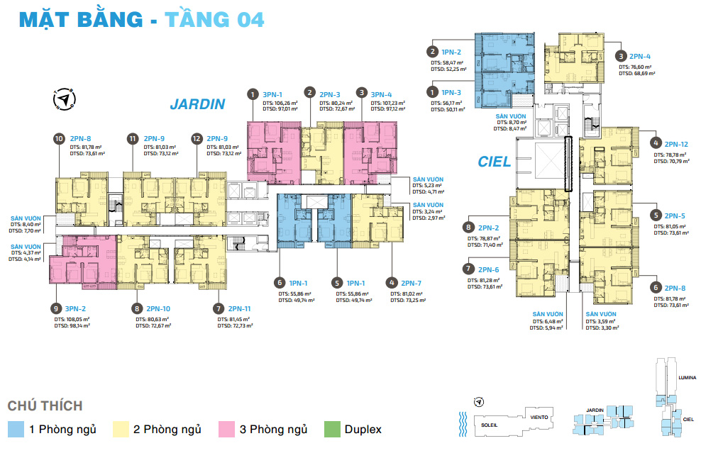 Mặt bằng One Verandah tầng 4