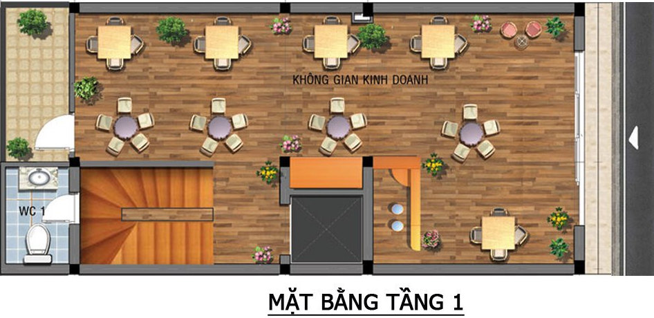 Mặt bằng công năng tầng 1