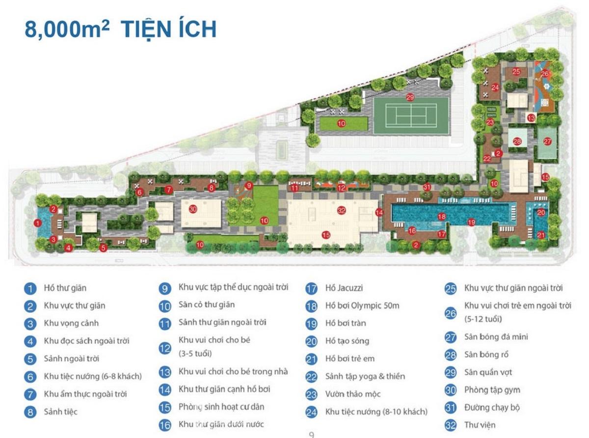 Hệ thống tiện ích nội khu tại dự án One Verandah
