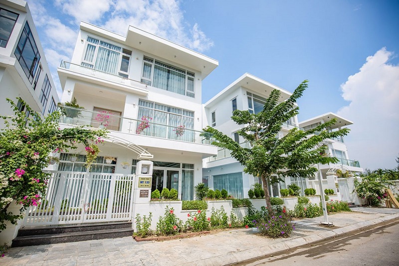 Hình ảnh một căn biệt thự được xây theo phong cách hiện đại