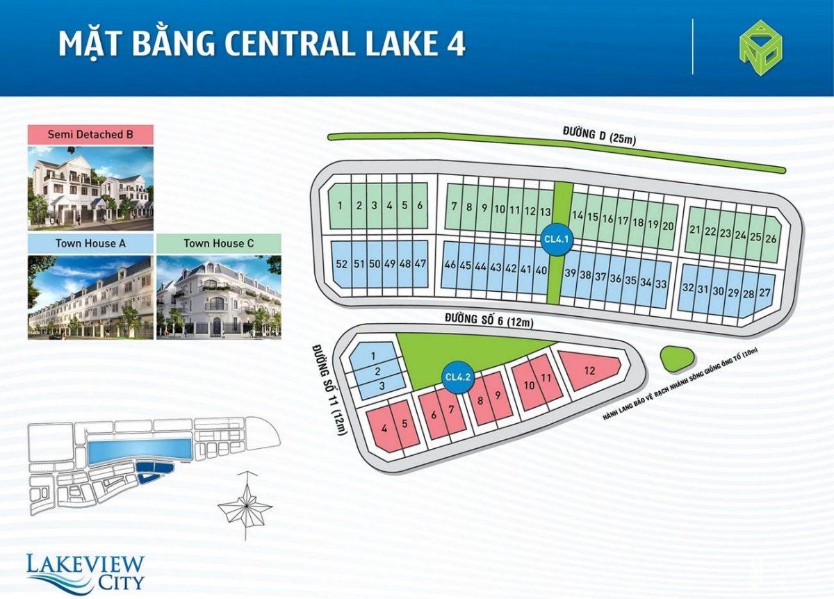 Mặt bằng Central Lake 4 