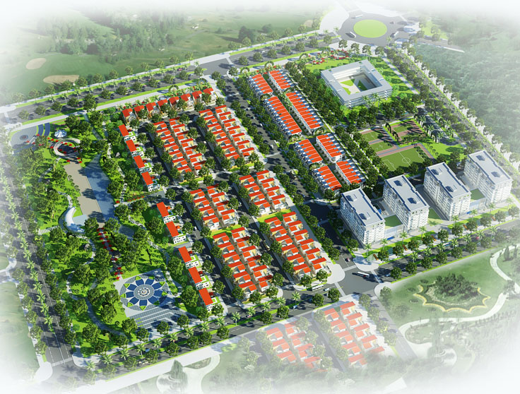 phối cảnh khu dân cư