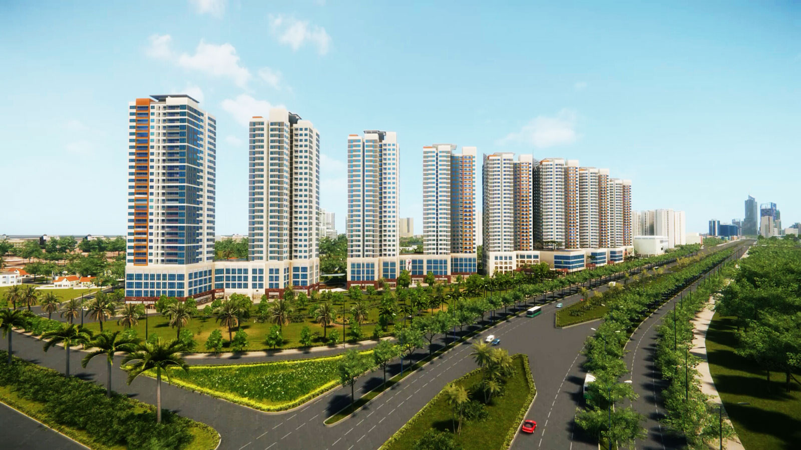 Phối cảnh tổng thể dự án The Sun Avenue