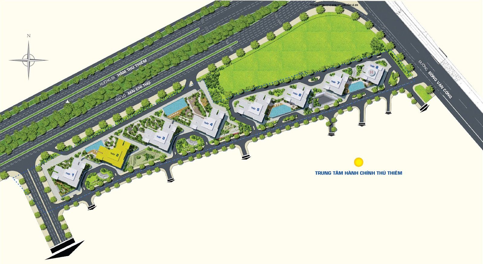 Mặt bằng The Sun Avenue - Mặt bằng tổng thể