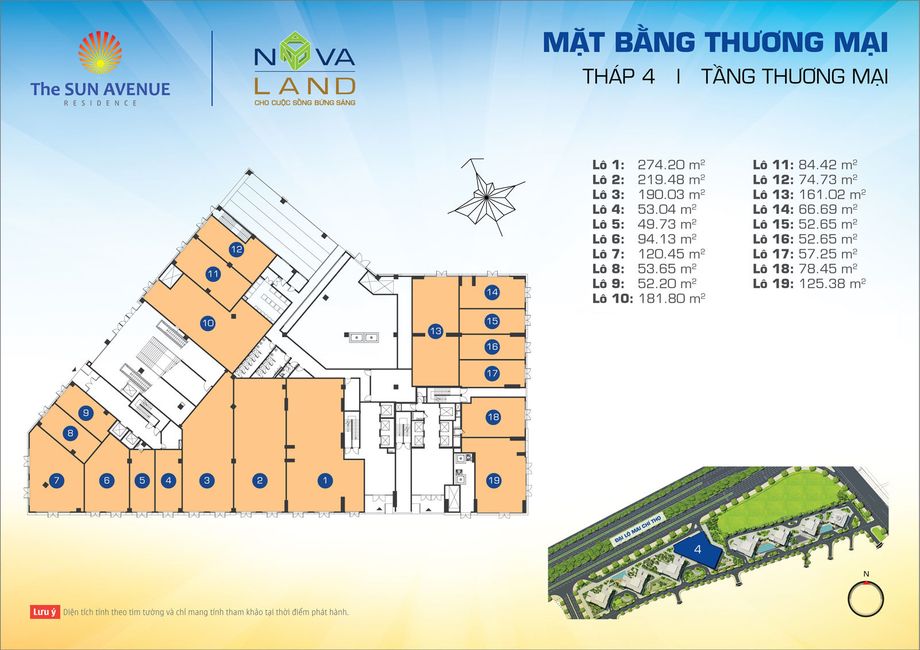 Mặt bằng Shophouse tầng trệt tháp SAV4