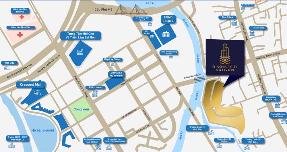 Vị trí dự án Sunshine Sky City 
