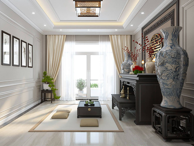 Một trong những mẫu thiết kế phòng thờ được ưa chuộng nhất hiện nay.