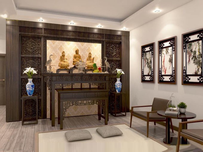 Ph&ograve;ng thờ t&ocirc;n nghi&ecirc;m, ấm &aacute;p.