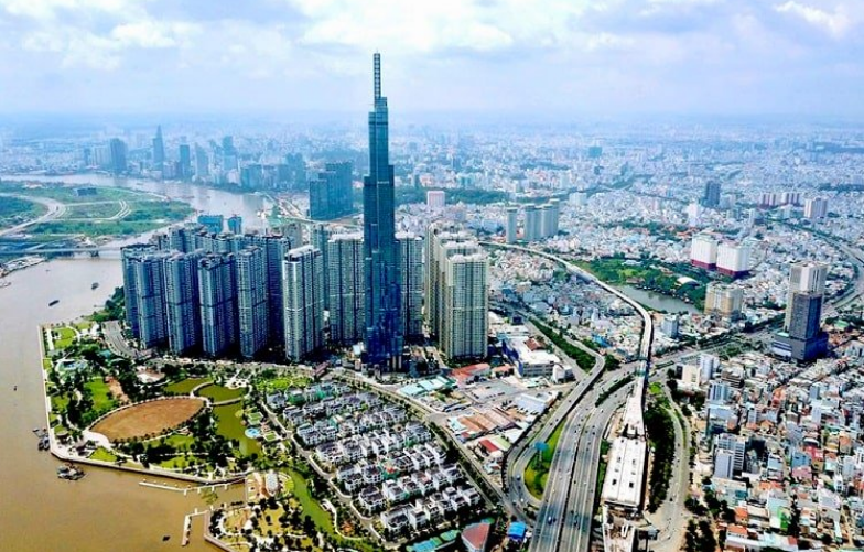 Một g&oacute;c TP.HCM nh&igrave;n từ tr&ecirc;n cao