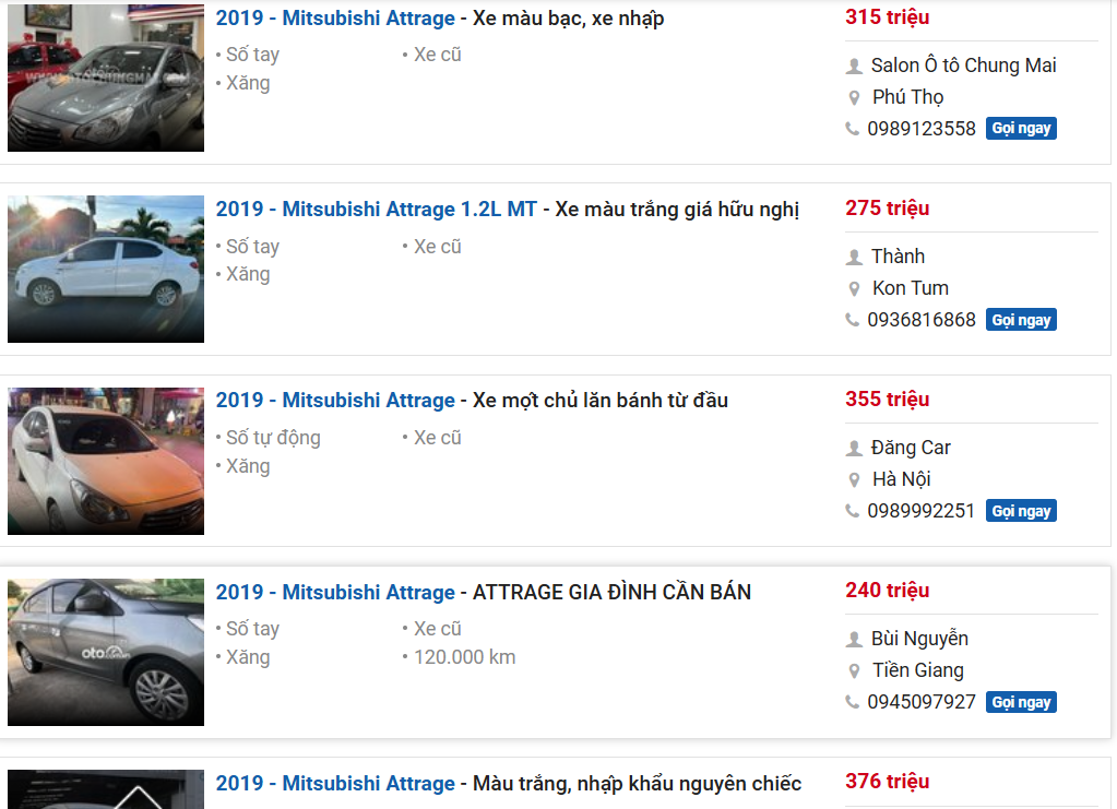 Mitsubishi Attrage.