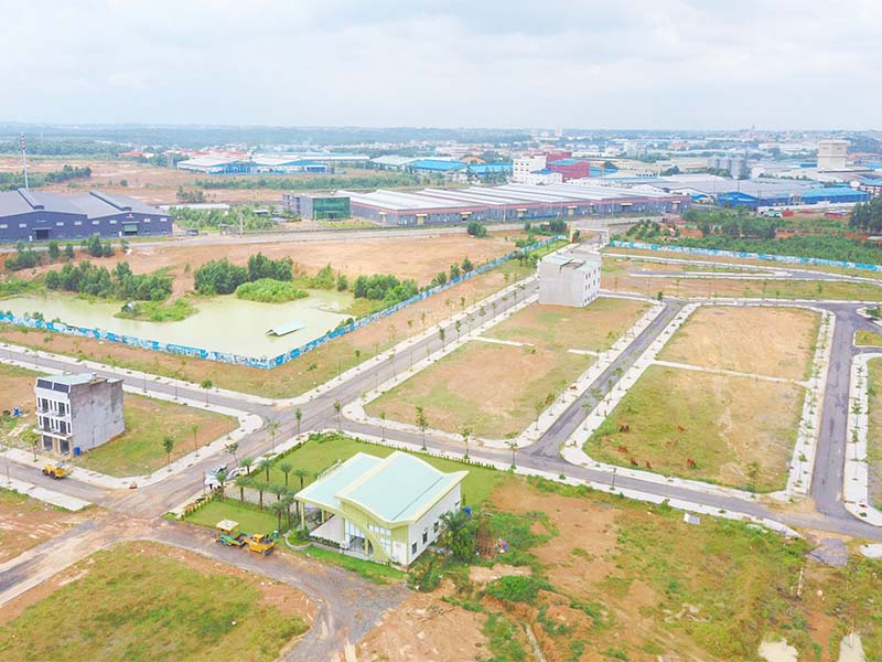 Khu đất nền dự án nhìn từ trên cao