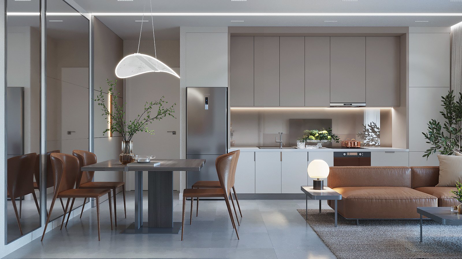 Với bảng m&agrave;u trung t&iacute;nh nhẹ nh&agrave;ng, điểm xuyết sắc n&acirc;u ấm &aacute;p, căn hộ mẫu MT Eastmark City mang lại cảm gi&aacute;c gần gũi, th&acirc;n thuộc.