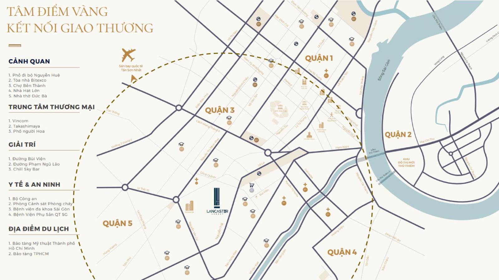 Vị trí dự án Lancaster Legacy Quận 1, TP.HCM