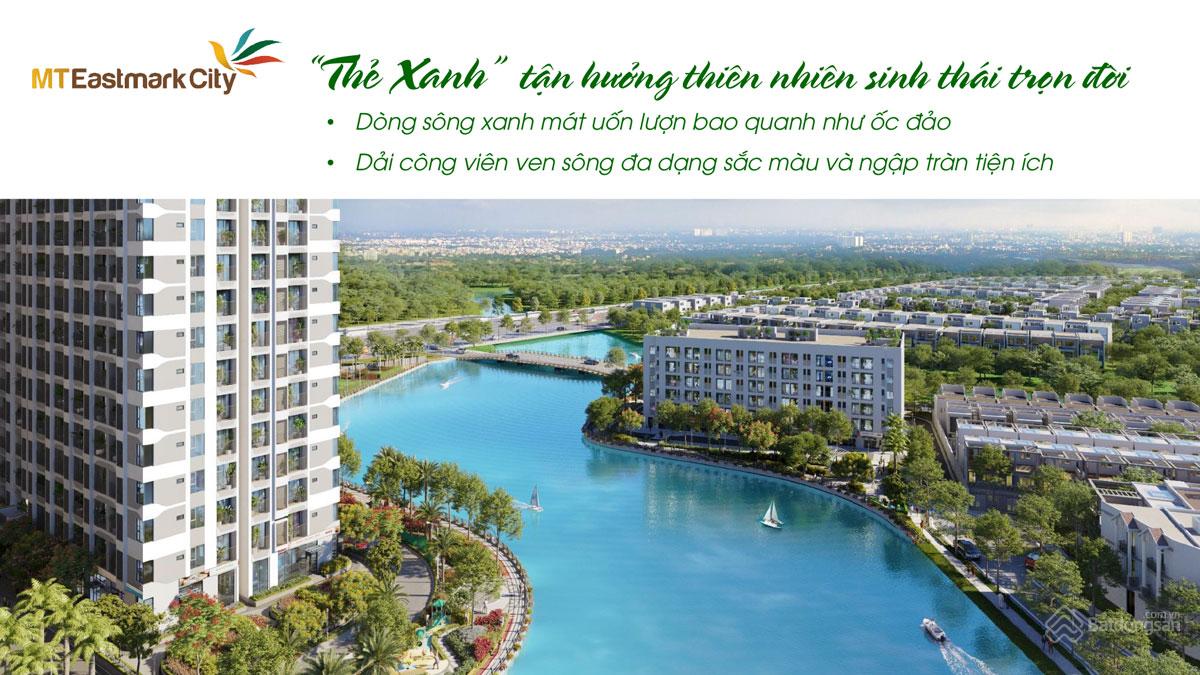 Phối cảnh sông nội bộ bên trong dự án