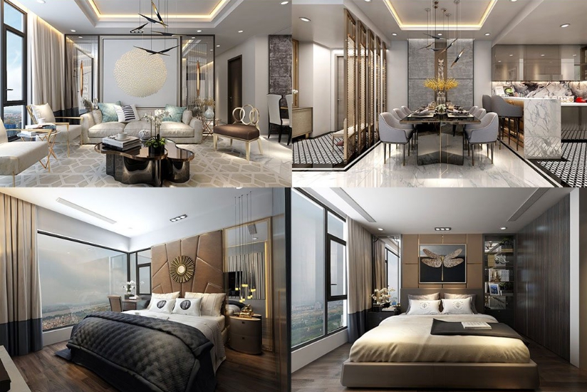 Nội thất mạ vàng - căn hộ Sunshine City quận 7