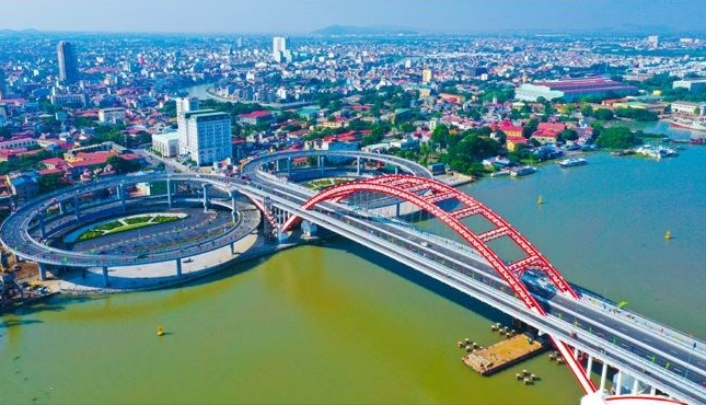 Một g&oacute;c TP. Hải Ph&ograve;ng nh&igrave;n từ tr&ecirc;n cao