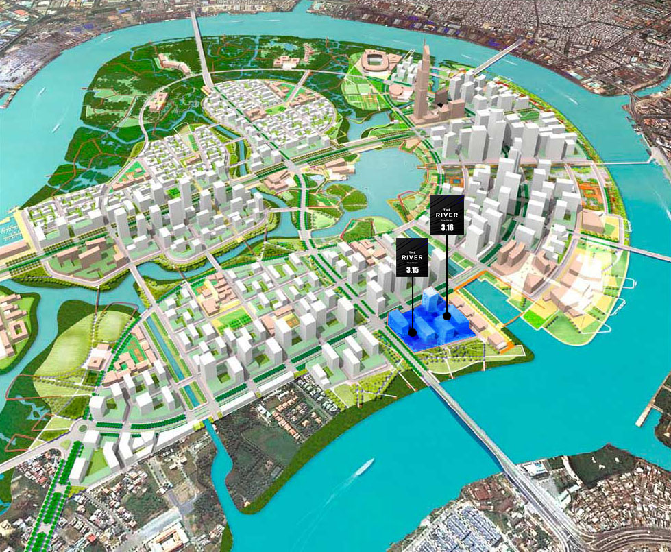 Vị trí dự án The River Thủ Thiêm được đánh giá cao về mặt phong thủy.