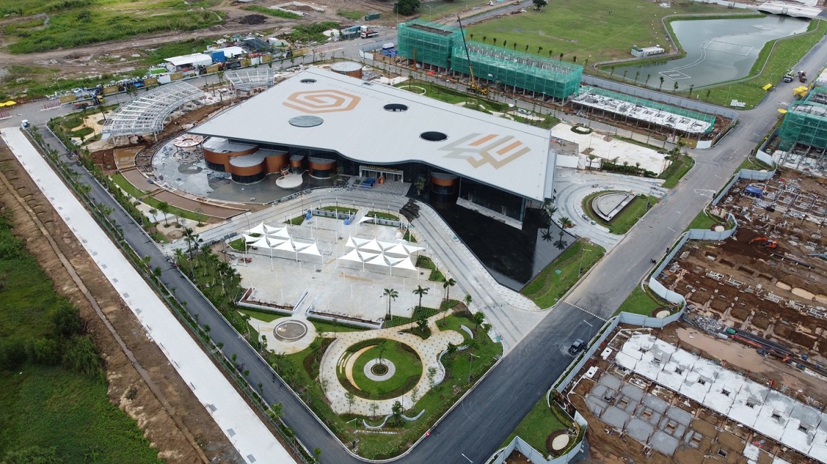 Vị tr&iacute; đặt nh&agrave; mẫu tại khu đ&ocirc; thị The Global City.