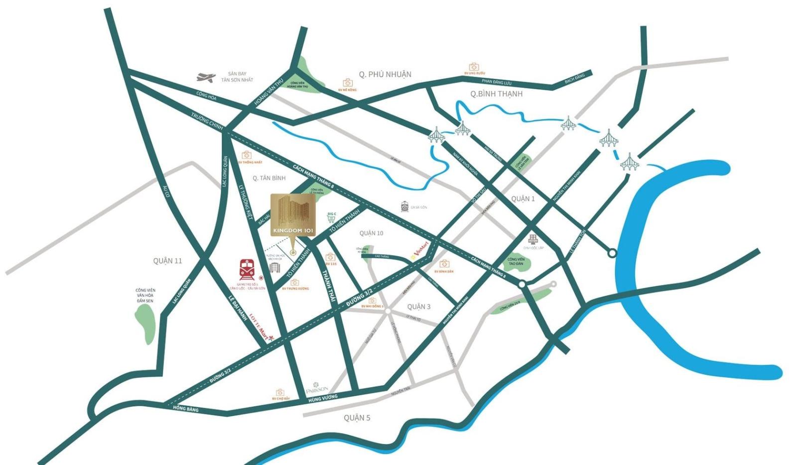 Sơ đồ vị trí Kingdom 101