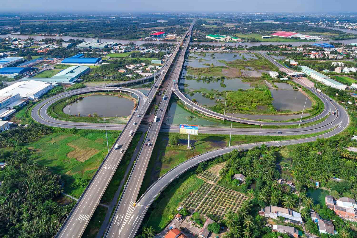 Hình ảnh một góc tỉnh Long An nhìn từ trên cao