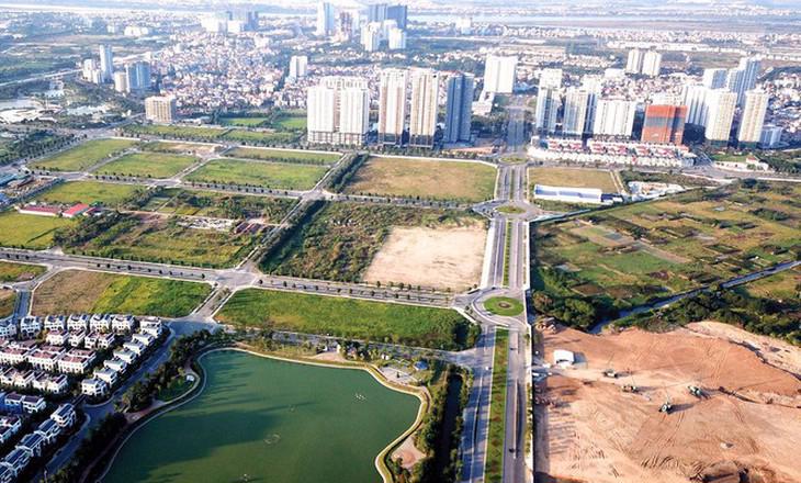 khu đất phân lô, đấu giá nhìn từ trên cao