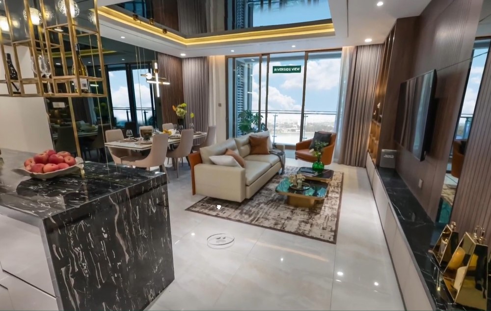 Nh&agrave; mẫu Thảo Điền Green loại căn hộ 3 ph&ograve;ng ngủ.