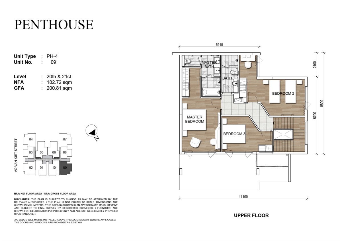Mặt bằng Penhouse 09 dự án Zenity Quận 1.