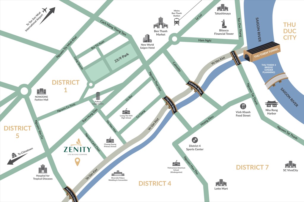 Vị tr&iacute; Zenity Quận 1, TP.HCM
