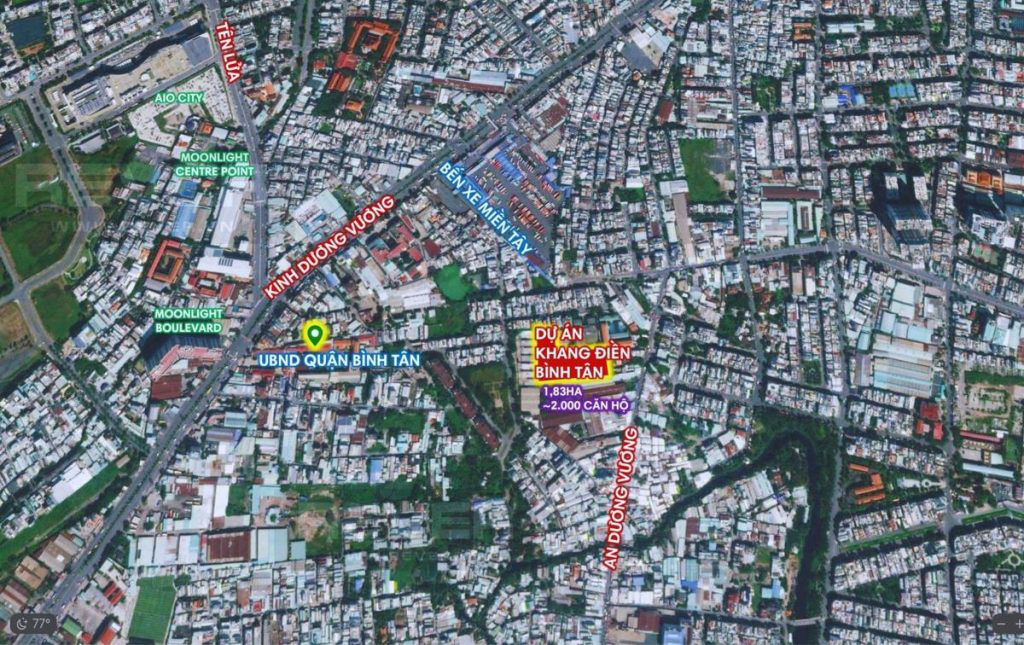 Vị trí The Privia Khang Điền tại quận Bình Tân, TP.HCM.