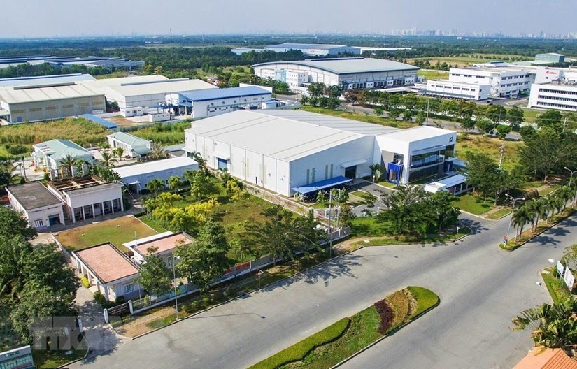 hình ảnh cụm công nghiệp nhìn từ trên cao