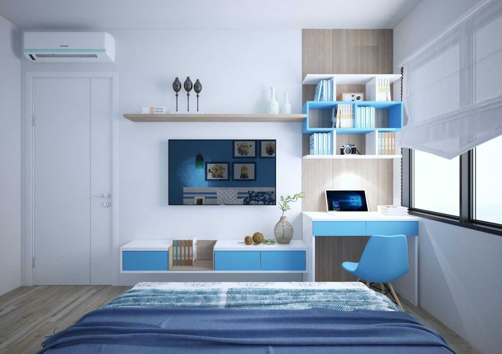 Phòng ngủ của cậu con trai gọn gàng ngăn nắp.